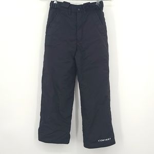Columbia Small Black white convert logo zip up  snow pants winter ski snowboard